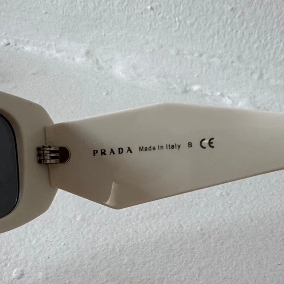 Prada Ivory Sunglasses with Dark Lenses - Picture 3 of 5